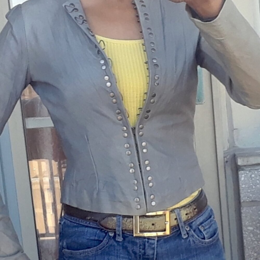 Grai leather jacket corset fit One-of-a-Find from Maya Yogev a Rick Owens artist